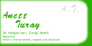 anett turay business card